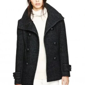 Babaton Talula Howel Wool  Funnel Peacoat Dark Grey S